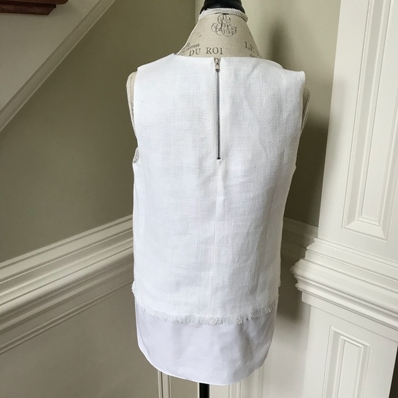 Charlotte Brody Top Shirt Large White Sleeveless - Picture 6 of 8